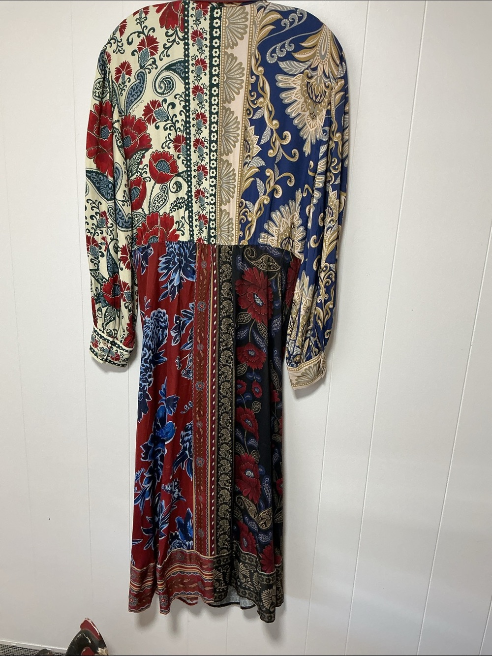 Farm Rio Button down dress w/waist tie - Picture 2 of 5